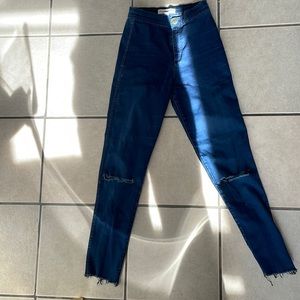 American Apparel distressed cropped skinny jeans